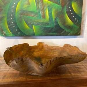 Gamela rústica de madeira de demolição maciça para frutas e decoração