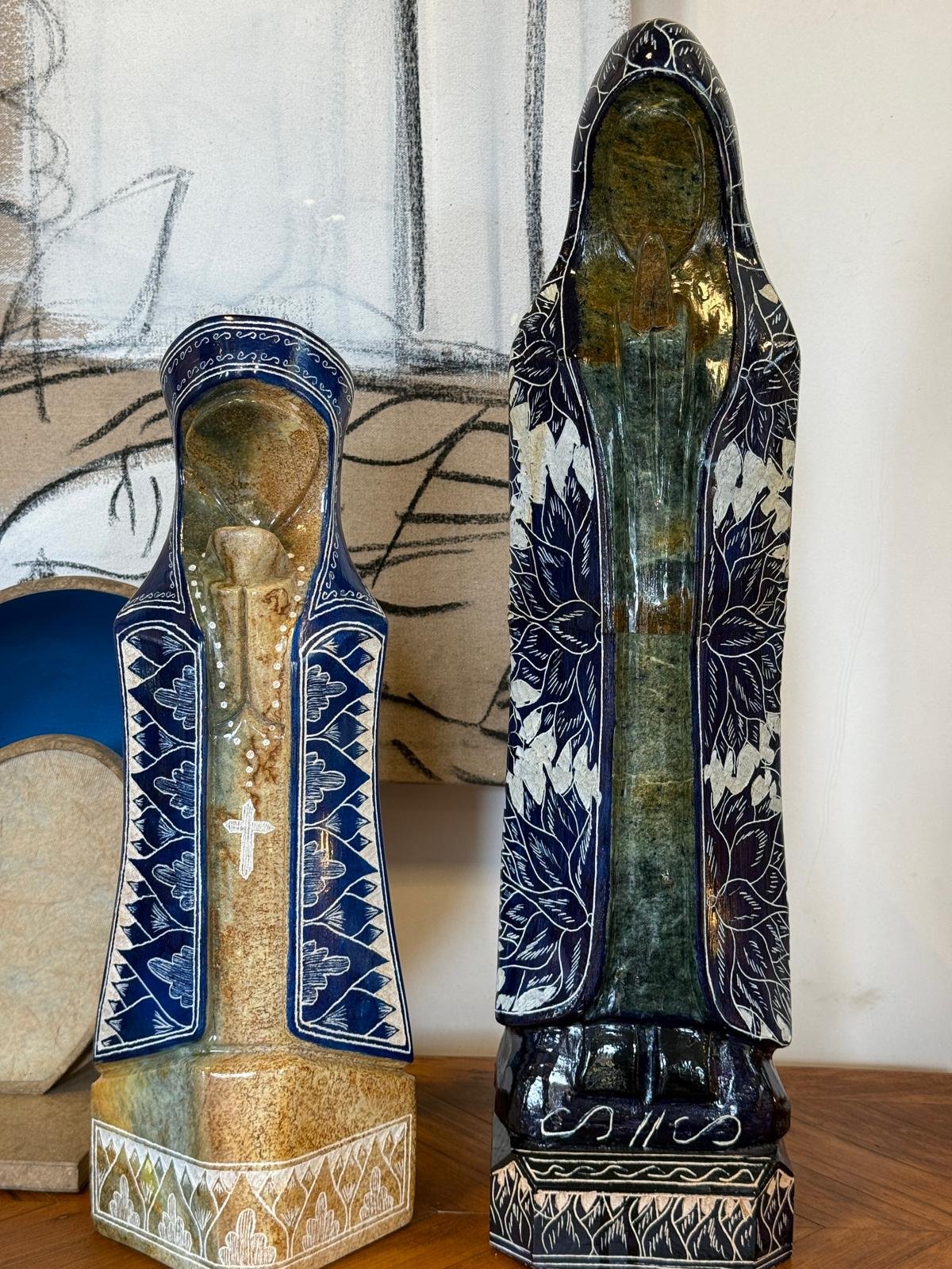 ESCULTURA SANTA NOSSA SENHORA APARECIDA EM PEDRA SABÃO