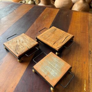 Kit 3 Descanso Suporte De Panela Apoio De Mesa Alça De Ferro