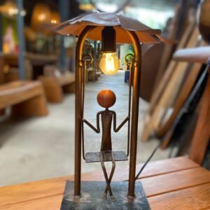 luminária artesanal em ferro