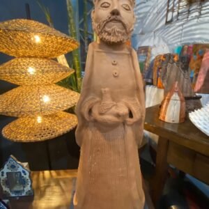 São Francisco em Barro – Escultura Artesanal Decorativa